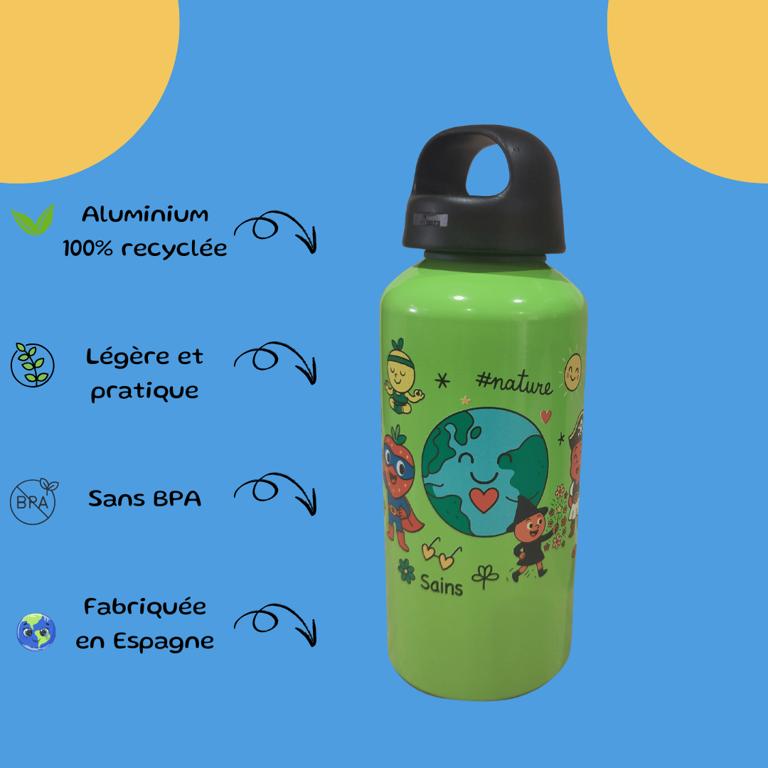 Gourde aluminium 100% recyclée