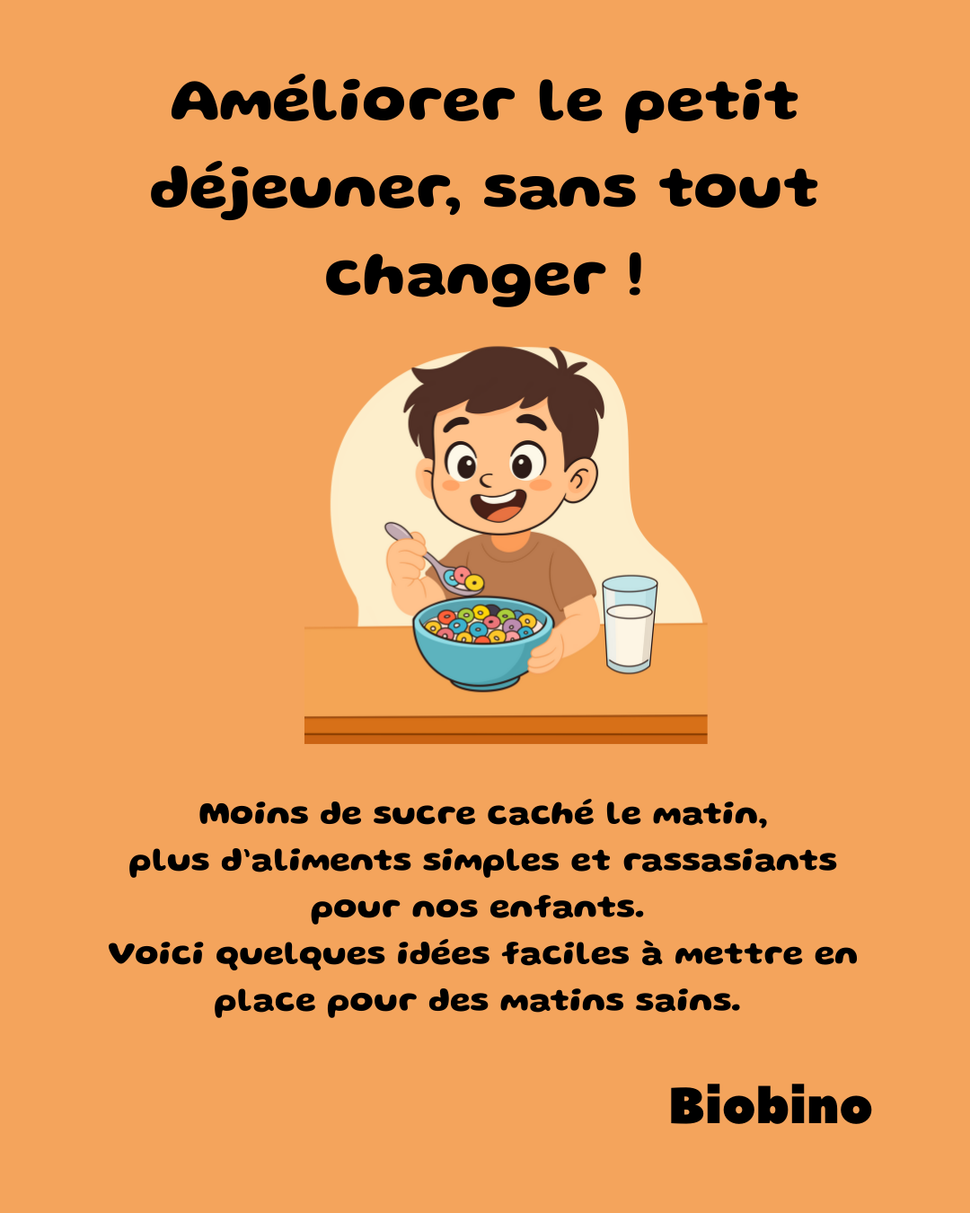 Réduire le sucre au petit déjeuner des enfants sans tout changer