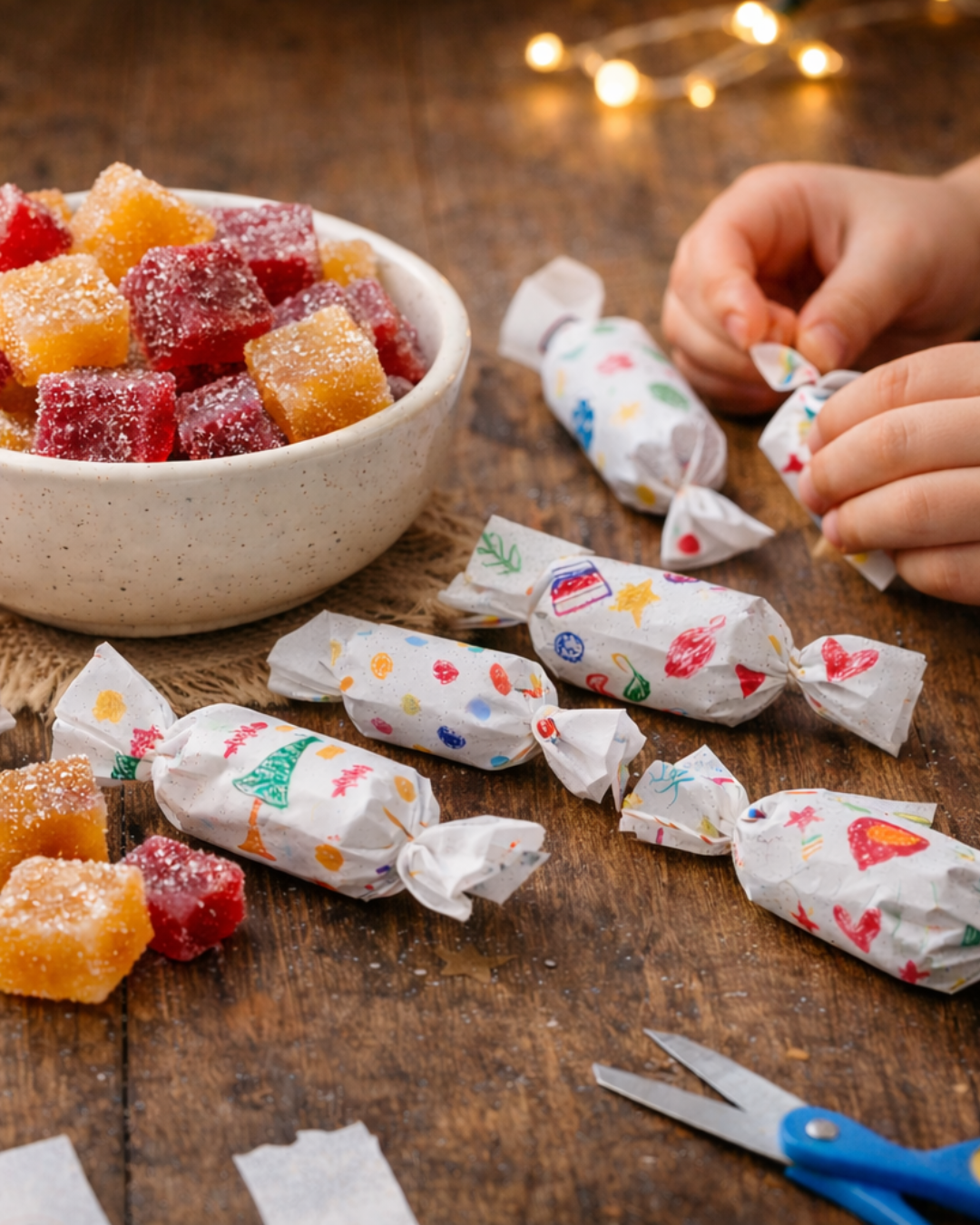 Papillotes de Noël à la pâte de fruit : une alternative maison, ludique et fruitée