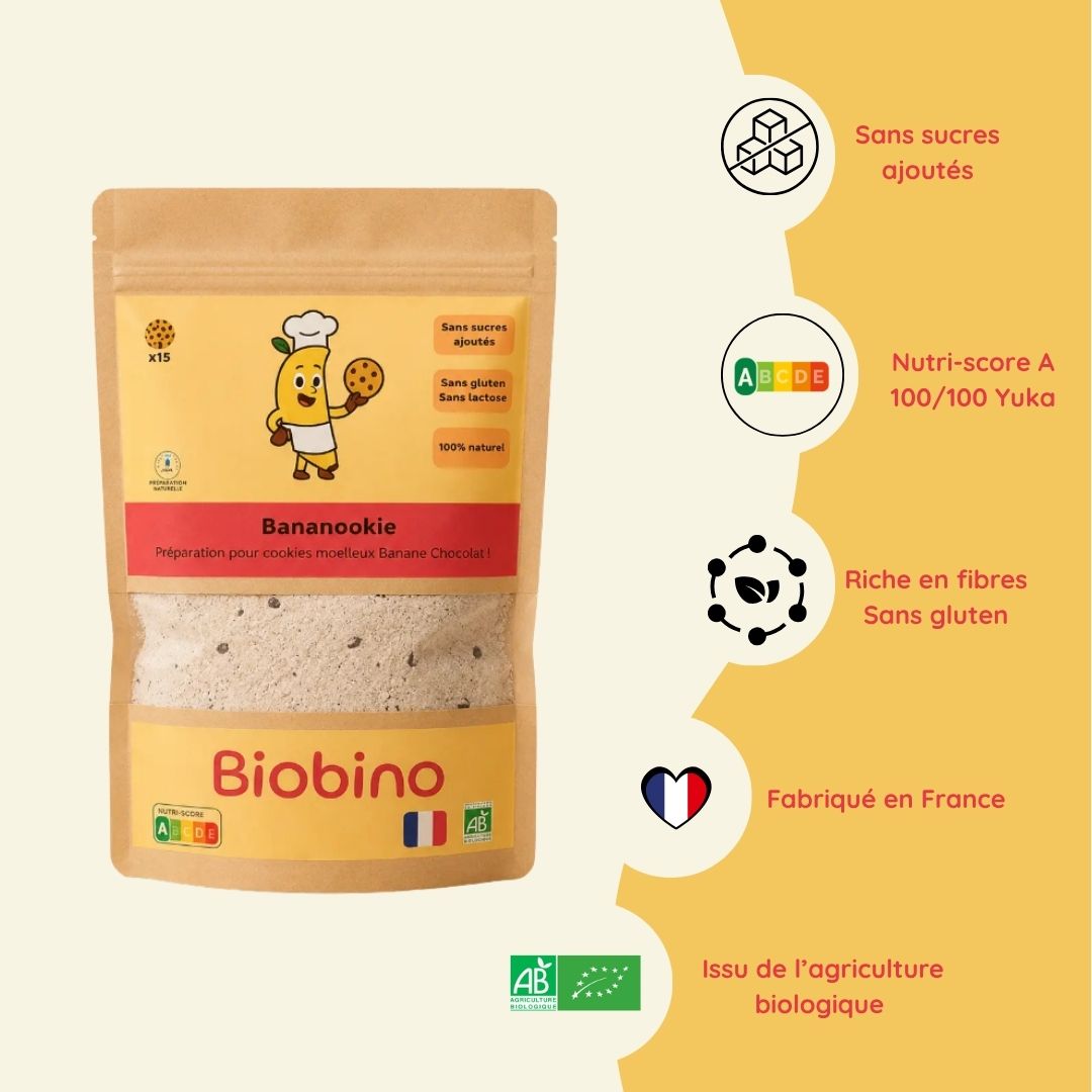 Bananookie - la préparation pour Cookies Sains et Gourmands