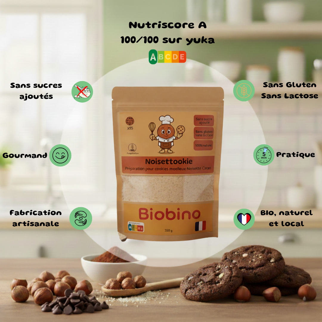 Noisettookie - le cookie gourmand, sans sucre ni gluten