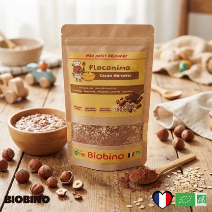 Floconimo - le mix  petit déjeuner unique pour Porridges, Pancakes, Mug Cakes...