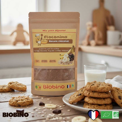 Floconimo - le mix  petit déjeuner unique pour Porridges, Pancakes, Mug Cakes...