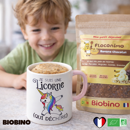 Floconimo - le mix  petit déjeuner unique pour Porridges, Pancakes, Mug Cakes...