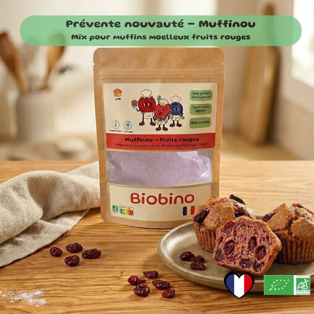 Préparation Muffins Bio Enfants - Chocolat & Fruits Rouges