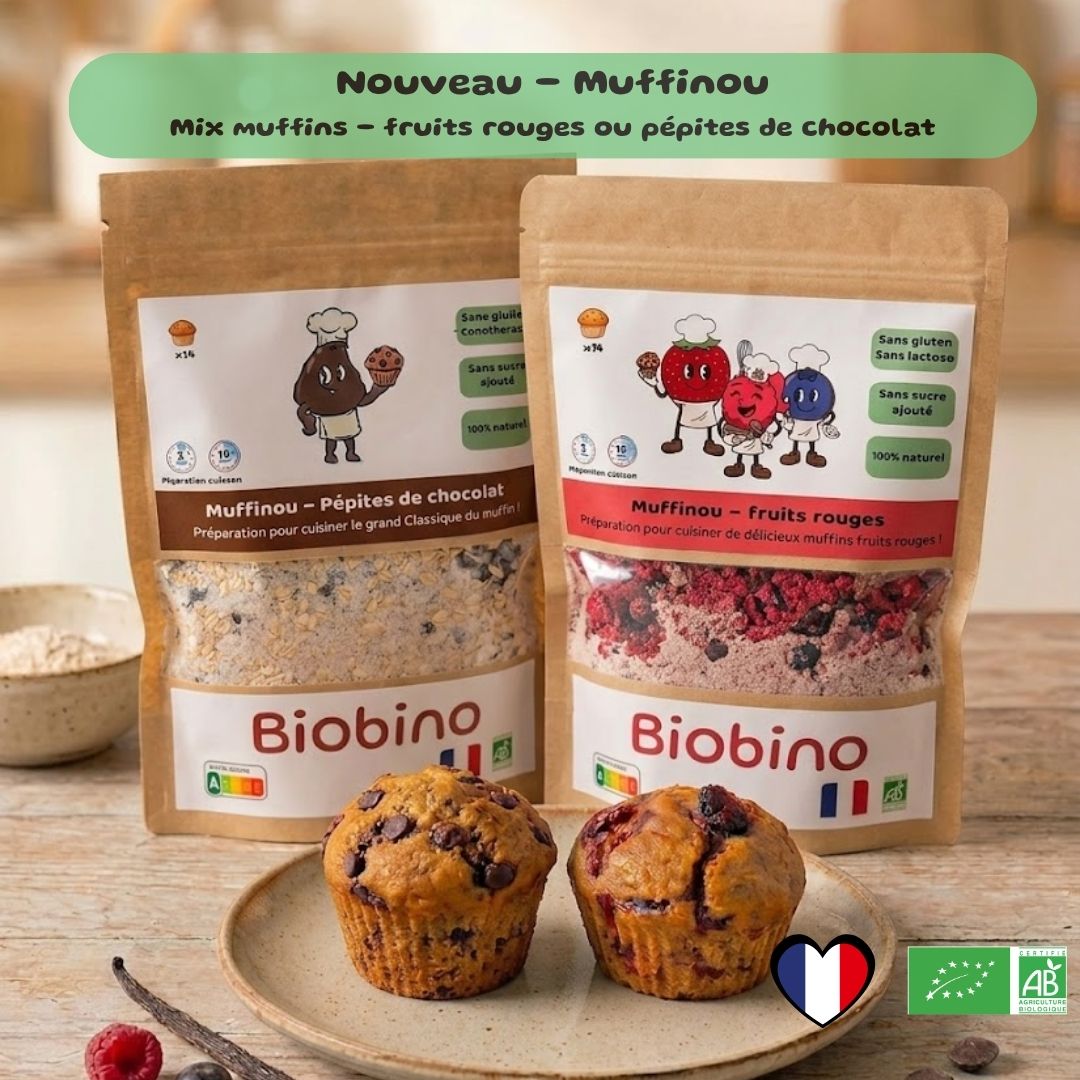Préparation Muffins Bio Enfants - Chocolat & Fruits Rouges