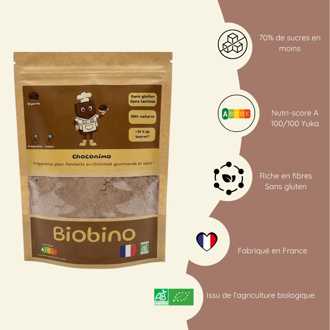 Fondant chocolat bio - Gourmand, pauvre en sucre et facile à préparer