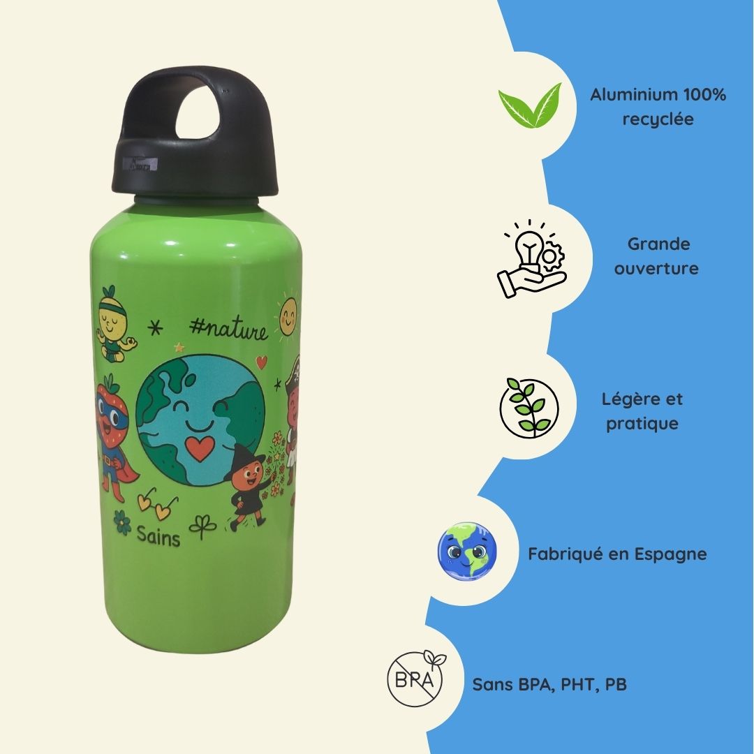 Gourde aluminium 100% recyclée