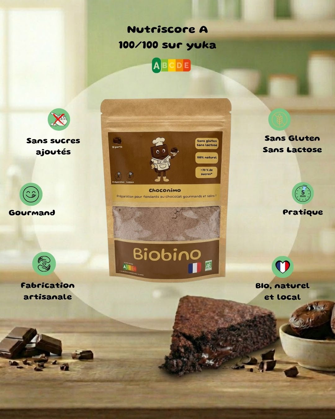 Fondant chocolat bio - Gourmand, pauvre en sucre et facile à préparer